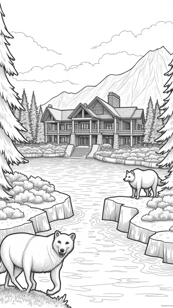 Great Wolf Lodge Coloring Page